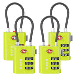 TSA Approved Luggage Lock with Inspection Indicator ( Grass Green Pack)