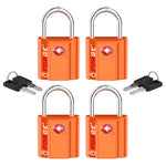 Forge TSA Approved Key Locks for Travel - Compact Alloy (OX Series, Orange Pack)