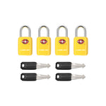 Mini TSA Approved Keyed Luggage Lock – One Key Opens All (Yellow Pack) - LockSelect 