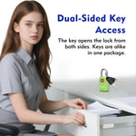 Mini TSA Approved Keyed Luggage Lock – One Key Opens All (Green Pack) - LockSelect 