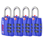 Forge TSA-Approved Luggage Lock: 3-Digit Combination, Open Alert Indicator （Titan Series Blue Pack）