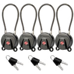 Forge TSA006 Dimple Key Cable Locks (Koala Series, Black Pack)