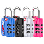 Forge TSA-Approved Luggage Lock: 3-Digit Combination, Open Alert Indicator （Titan Series 4 Colors Pack）