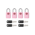 Mini TSA Approved Keyed Luggage Lock – One Key Opens All (Pink Pack) - LockSelect 