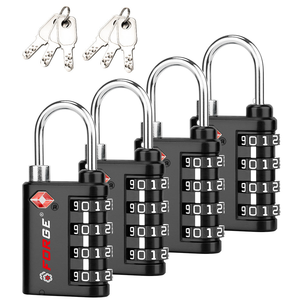 Forge Dual-Opening TSA Lock: Combo & Key Access , Black Pack