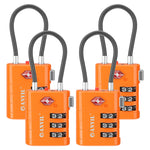 TSA Approved Luggage Lock with Inspection Indicator (Orange Pack)
