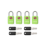 Mini TSA Approved Keyed Luggage Lock – One Key Opens All (Green Pack) - LockSelect 