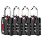 Forge TSA-Approved Luggage Lock: 3-Digit Combination, Open Alert Indicator （Titan Series Black Pack）
