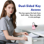 Mini TSA Approved Keyed Luggage Lock – One Key Opens All (Pink Pack) - LockSelect 