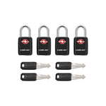 Mini TSA Approved Keyed Luggage Lock – One Key Opens All (Black Pack) - LockSelect 