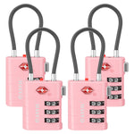 ANVIL TSA Approved Luggage Lock with Inspection Indicator (Pink Pack)