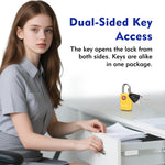 Mini TSA Approved Keyed Luggage Lock – One Key Opens All (Yellow Pack) - LockSelect 