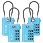 4-Digit TSA Approved Luggage Lock – TSA008 Core with Alert Indicator (Blue Pack)