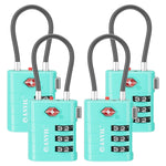 ANVIL High Security TSA008 Combination Travel Lock with Inspection Indicator (Cyan Pack)