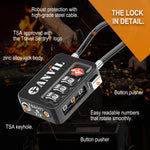 TSA Approved Luggage Lock – Combination Travel Lock (2 Pack, Black)
