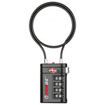 Forge TSA008 15'' Luggage Cable Lock (Optimus Series, Black Pack)