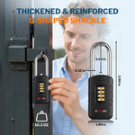 Forge 4-Digit Combination Padlock with Backup Keys, Long Shackle, Black