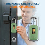 Forge 4-Digit Combination Padlock with Backup Keys, Short Shackle, Green
