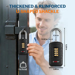 Forge 4-Digit Combination Padlock with Backup Keys, Short Shackle, Black