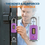 Forge 4-Digit Combination Padlock with Backup Keys, Short Shackle, Purple