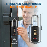 Forge 4-Digit Combination Padlock with Backup Keys, Long Shackle, Black
