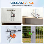 Forge 4-Digit Padlock: Long Shackle for Gym, School & Gate (Defender series, Green)