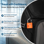 Forge TSA Approved Key Locks for Travel - Compact Alloy (OX Series, Orange Pack)