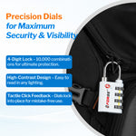 Forge Dual-Opening TSA Lock: Combo & Key Access , White Pack