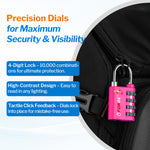 Forge Dual-Opening TSA Lock: Combo & Key Access , Rose Red Pack