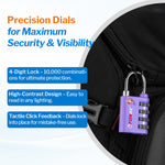 Forge Dual-Opening TSA Lock: Combo & Key Access , Purple Pack