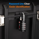 Forge 4-Digit Heavy Duty TSA Approved Lock for Travel & Gym, Black Pack
