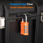 Forge 4-Digit Heavy Duty TSA Approved Lock for Travel & Gym, Orange Pack