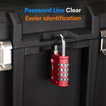 Forge 4-Digit Heavy Duty TSA Approved Lock for Travel & Gym, Red Pack