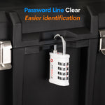 Forge 4-Digit Heavy Duty TSA Approved Lock for Travel & Gym, White Pack