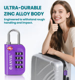 Anvil TSA Approved Luggage Lock – 4-Digit Combination (Purple Pack) - LockSelect 