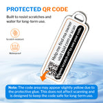 TSID QR Code Lost & Found Luggage Tag – Small White