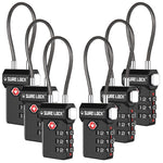 TSA Approved 3-Digit Combination Cable Lock (Black Pack) - LockSelect 