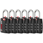 Forge TSA-Approved Luggage Lock: 3-Digit Combination, Open Alert Indicator （Titan Series Black Pack）