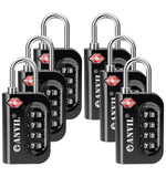 Anvil TSA Approved Luggage Lock – 4-Digit Combination (Black Pack) - LockSelect 