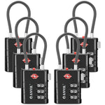 High Security TSA008 Combination Travel Lock with Inspection Indicator (Black)