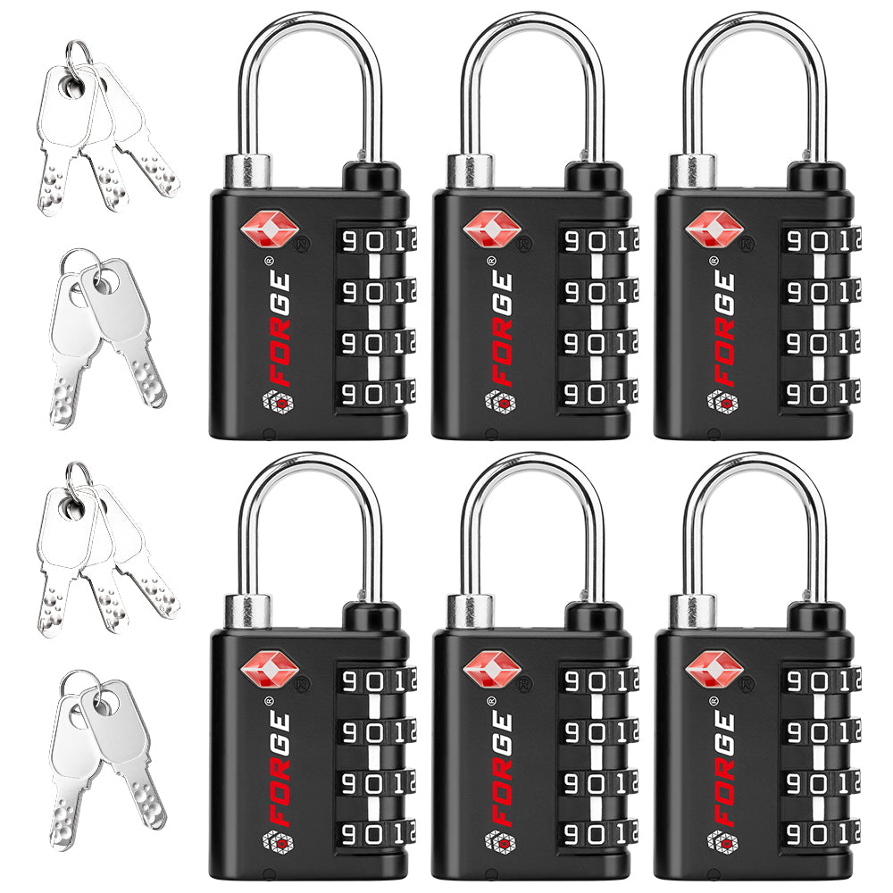 Forge Dual-Opening TSA Lock: Combo & Key Access , Black Pack