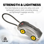 Car-Shaped TSA Luggage Lock – 4-Digit Cable (Grey) - LockSelect 