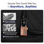 TSA Combination Cable Luggage Lock – Open Alert, Easy-Read Dials (Brown Pack) - LockSelect 