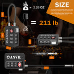 TSA Approved Luggage Lock – Combination Travel Lock (2 Pack, Black)
