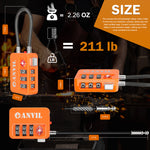 TSA Approved Luggage Lock – High Security TSA008 Combination Travel Lock (2 Pack, Orange)