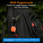 Forge TSA006 Dimple Key Cable Locks (Koala Series, Orange 2 Pack)