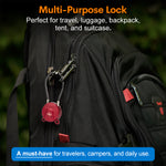Forge TSA006 Dimple Key Cable Locks (Koala Series, Red 2 Pack)