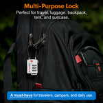 Forge TSA Approved Cable Luggage Lock with Easy-to-Read Dials (Eagle Series, White Pack)