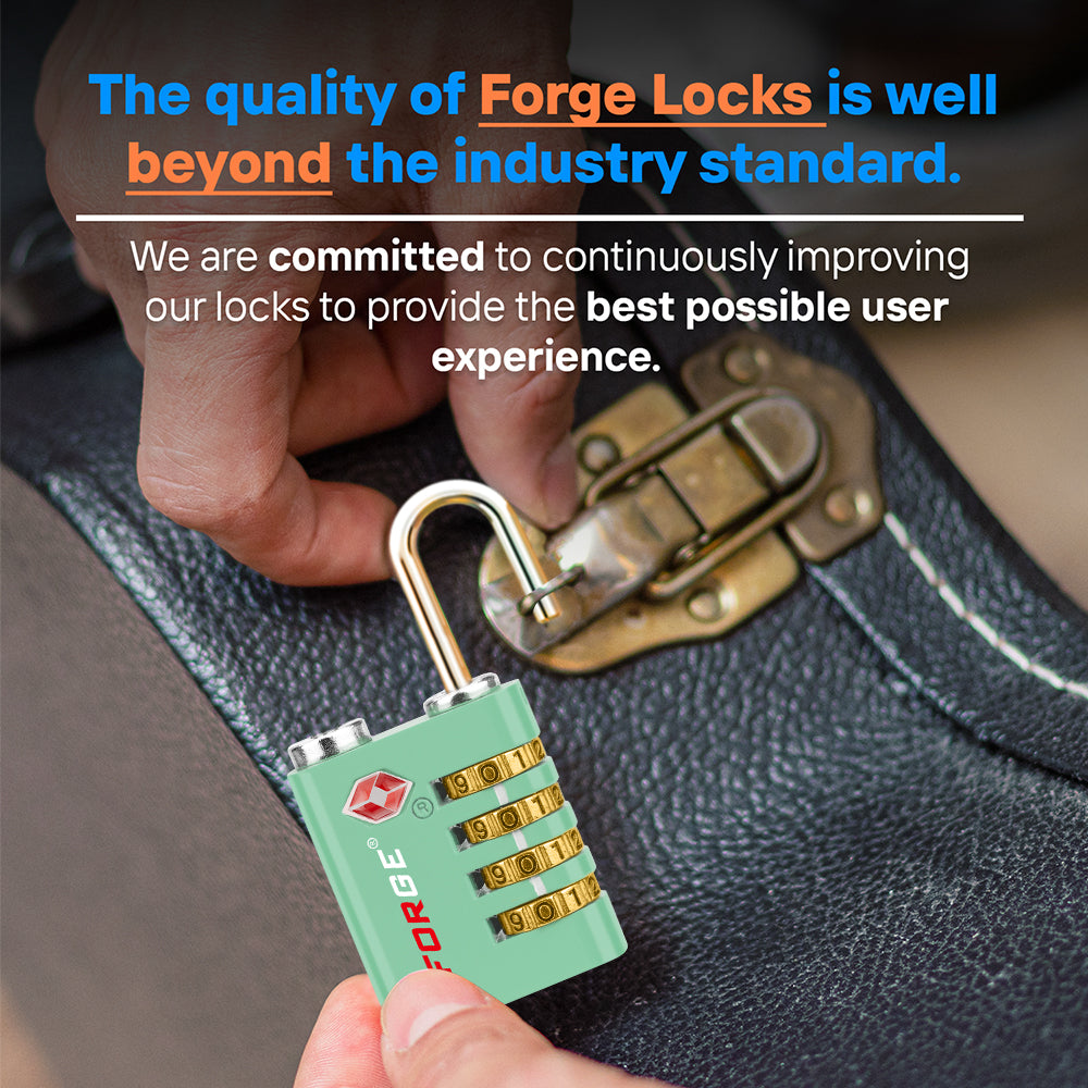 Forge Dual-Access TSA Approved Lock (Guardian series, Green pack)