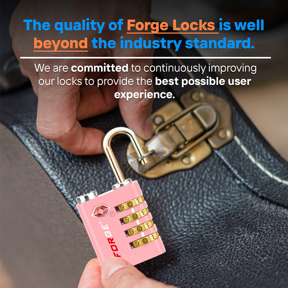 Forge Dual-Access TSA Approved Lock (Guardian series, Pink pack)